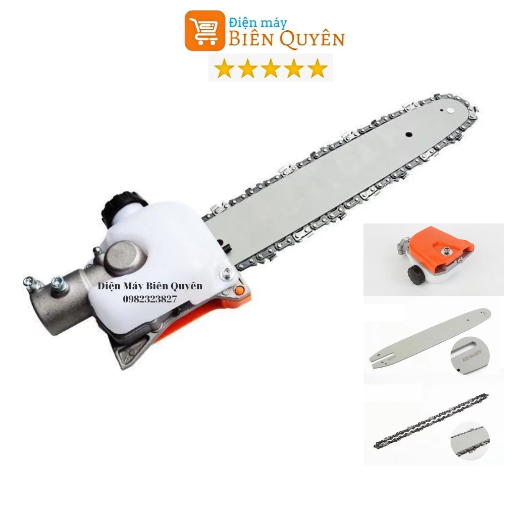 Đầu cưa xích lắp máy cắt cỏ