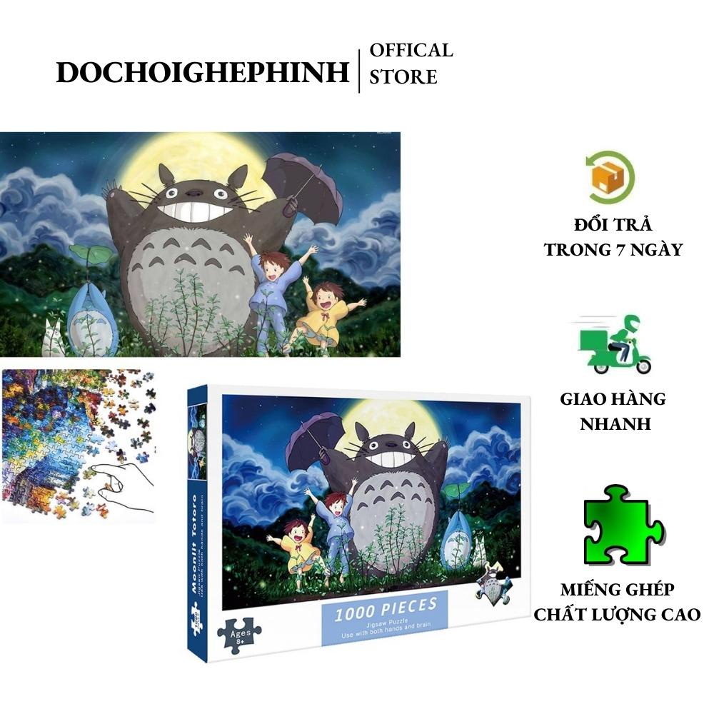 Bộ Tranh Ghép Xếp Hình 1000 Pcs Jigsaw Puzzle Ánh Trăng Totoro Hàng Xóm Của Tôi Bản Cao Cấp-H32