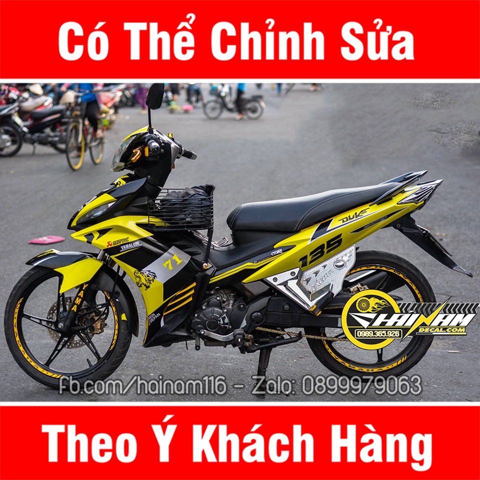 Tem Trùm Exciter Vàng Đen Duka