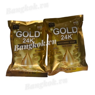01 xà phòng dưỡng trắng và tái tạo da gold 24k soap thái lan 80g