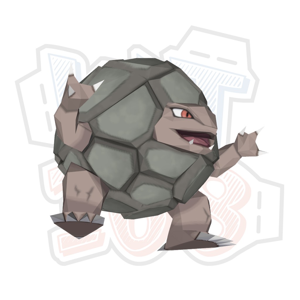 Mô hình giấy Anime Game Pokemon Golem ver 2