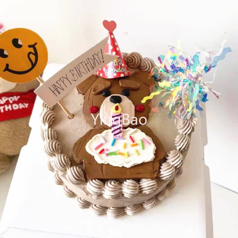 Set 2 Que Cắm Trang Trí Bánh Sinh Nhật Đính Chữ Happy Birthday