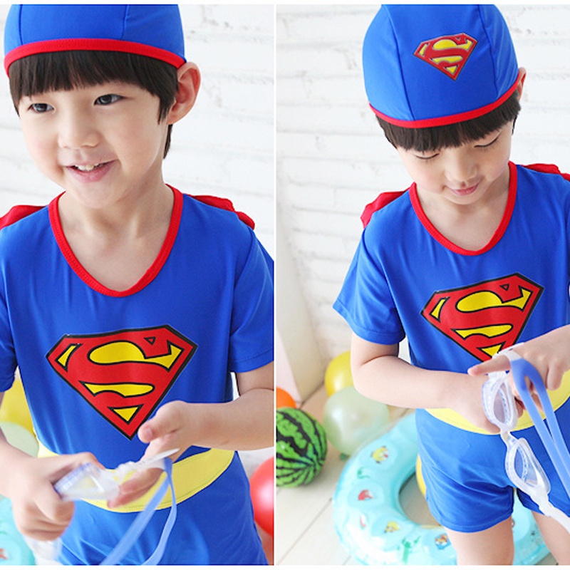 Bộ Đồ Bơi Liền Thân Chống Nắng Hình Siêu Nhân One Piece Cho Bé