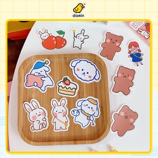 Set Bộ 7 Sticker Hình Dán Theo Chủ Đề Trang Trí Cực CUTE