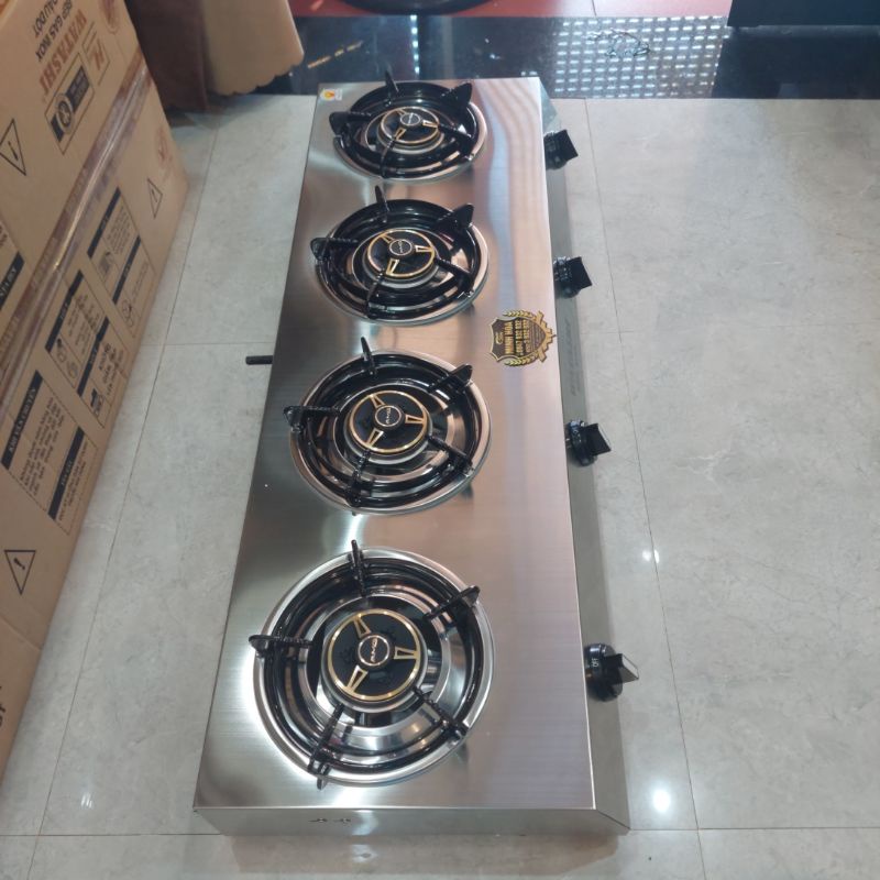 Bếp bánh xèo mỳ cay hải sản 4 lò cao cấp điếu 304 đồng nhập khẩu AMG chất lượng số 1