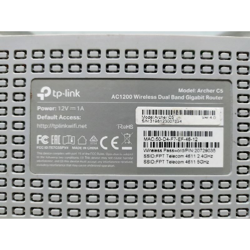 Bộ phát wifi TP-LINK ARCHER C5 Và C50 băng tần kép