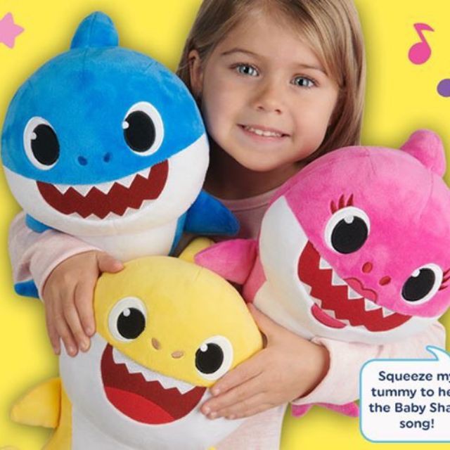 Gấu Bông Cá Mập Baby Shark Cute, Thú Nhồi Bông VIP Đồ Chơi An Toàn Cho Bé