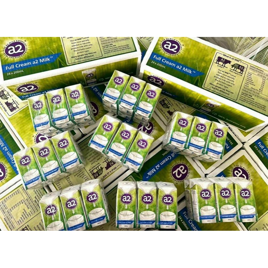 [HÀNG CHÍNH HÃNG] Thùng 24 Hộp Sữa Tươi A2 Full Cream 200ml