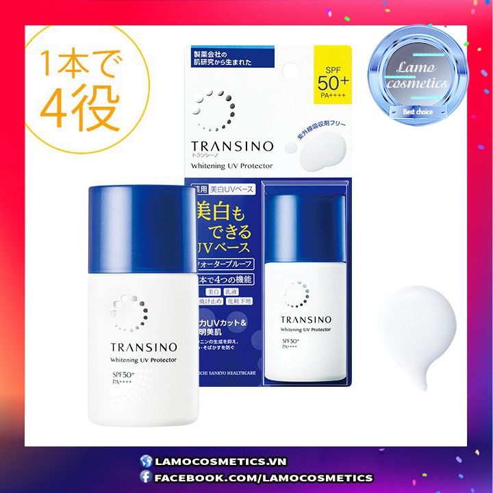 Mẫu Mới 2020- Kem Dưỡng Trắng Chồng Nắng Transino Medicated Whitening UV Protector 30mL SPF50 + / PA ++++