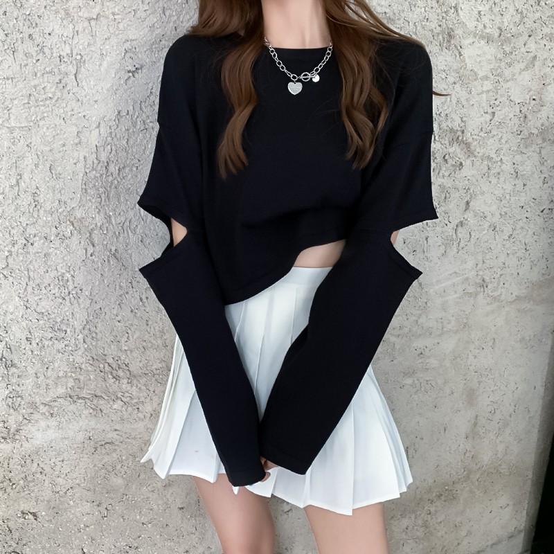 NRVP Áo ngắn dáng rộng tay dài bảo vệ khỏi ánh nắng mặt trời mùa hè cho nữ