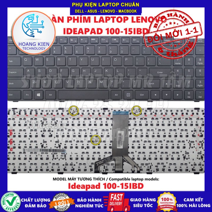 [Loại Tốt] BÀN PHÍM LAPTOP LENOVO IDEAPAD 100-15IBD dùng cho Ideapad 100-15IBD