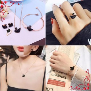 [TRANG SỨC TITAN CAO CẤP] Vàng Titan hình thiên nga đen ( Dây truyền, khuyên tai, lắc tay, nhẫn )