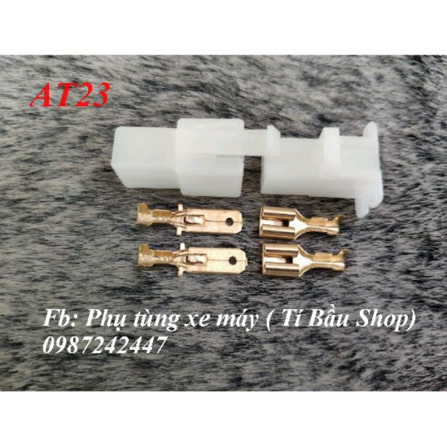 BỘ GIẮC NHỰA VÀ COS 2 LỖ 2P 6.3 CÓ LƯỠI  - AT23