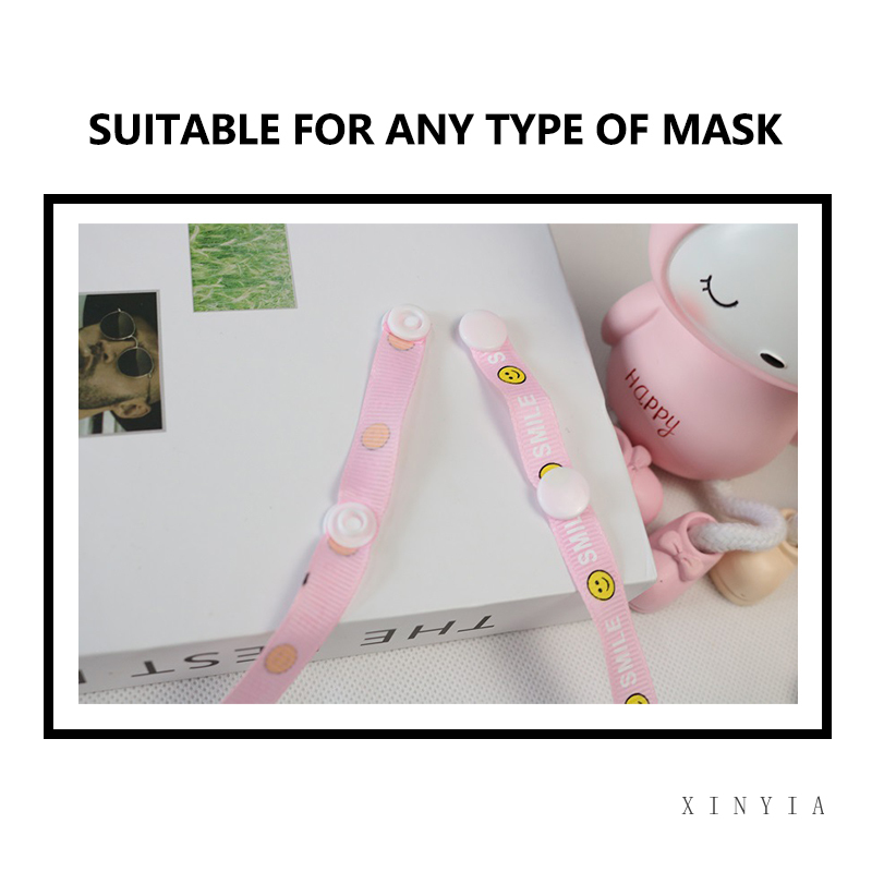 (Hàng Mới Về) Dây Đeo Khẩu Trang Hình Mặt Cười Có Thể Điều Chỉnh Tiện Dụng