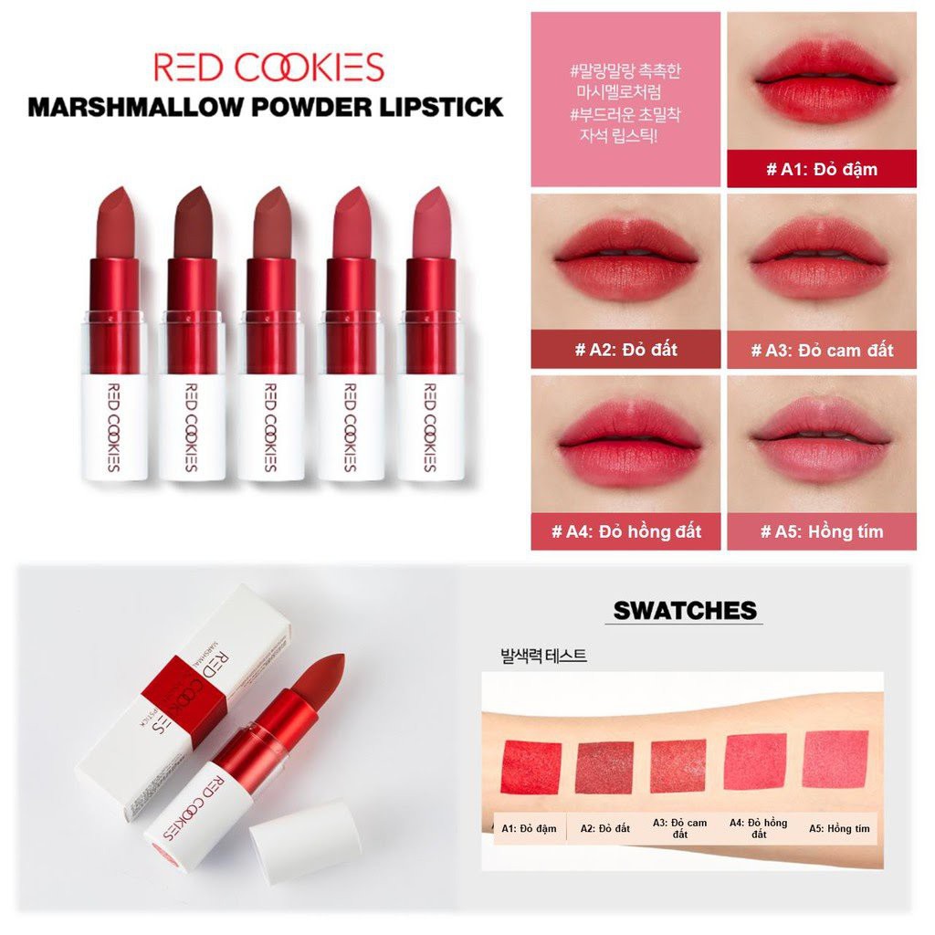 Son kem mềm mịn môi Red Cookie Brownie Velvet Tint