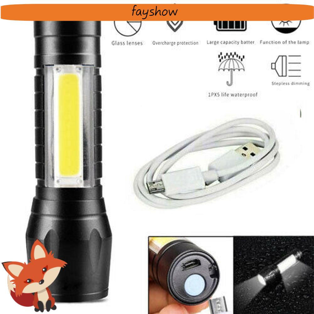 Đèn pin mini cầm tay bằng hợp kim nhôm chống thấm nước có thể sạc lại tiện dụng