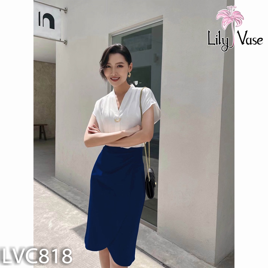 Chân váy bút chì công sở chất liệu vải lụa trượt mềm mượt trẻ trung thanh lịch (LVC818)