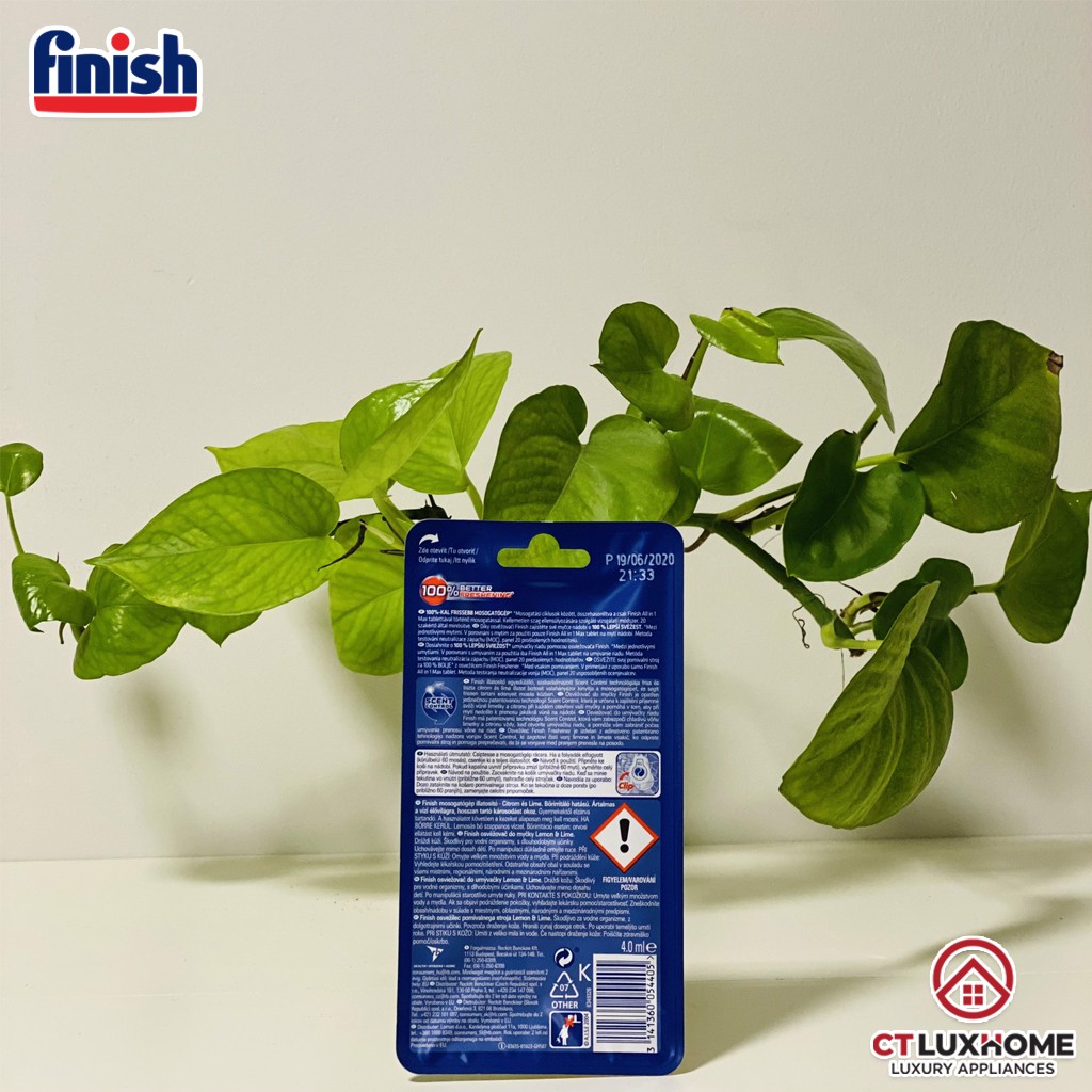 Khử mùi máy rửa bát - Tinh dầu treo hương chanh Finish - Hàng chính hãng