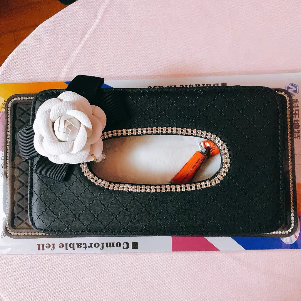 Hộp Đựng Khăn giấy trên xe ô tô - Hộp Da đựng khăn giấy treo xe ô tô