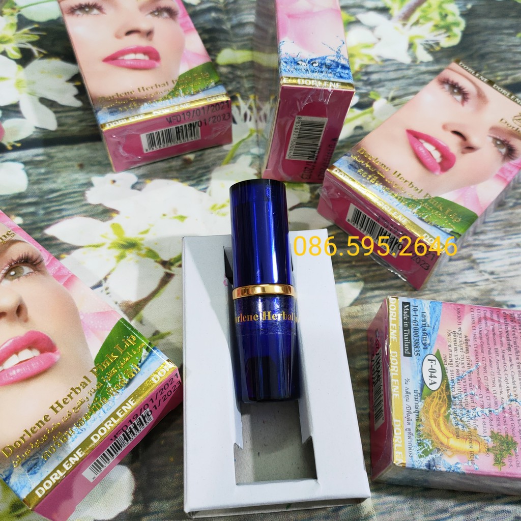 Son sâm dưỡng môi Thái Lan Dorlene Herbal Pink Lip