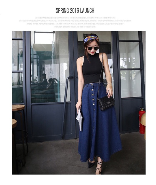 Chân váy jean dài CV0415 | BigBuy360 - bigbuy360.vn