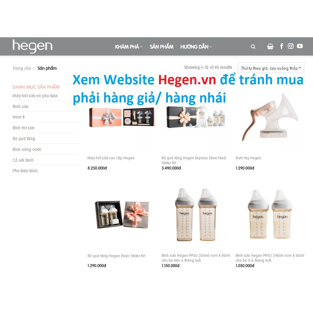 Máy hút sữa cao cấp Hegen