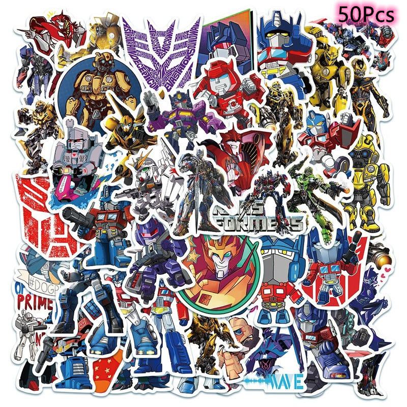 50 Sticker hình Robot Optimus Prime-Series chống thấm nước dán trang trí đa năng