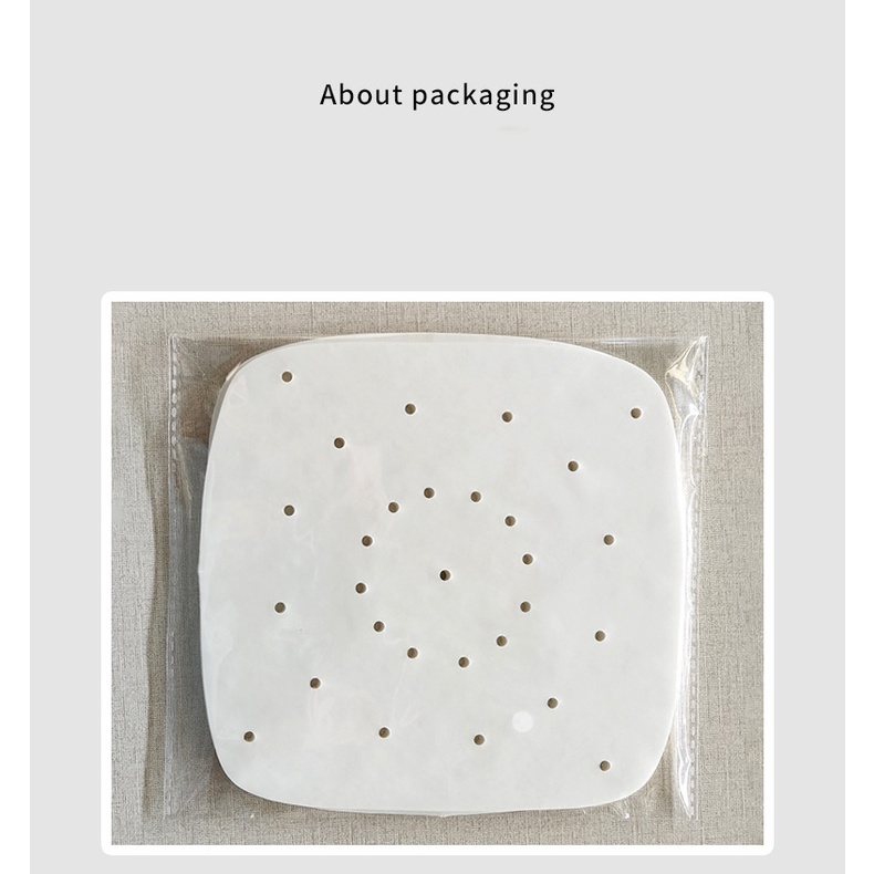 Set 100 giấy lót nồi không dính thấm dầu hình vuông