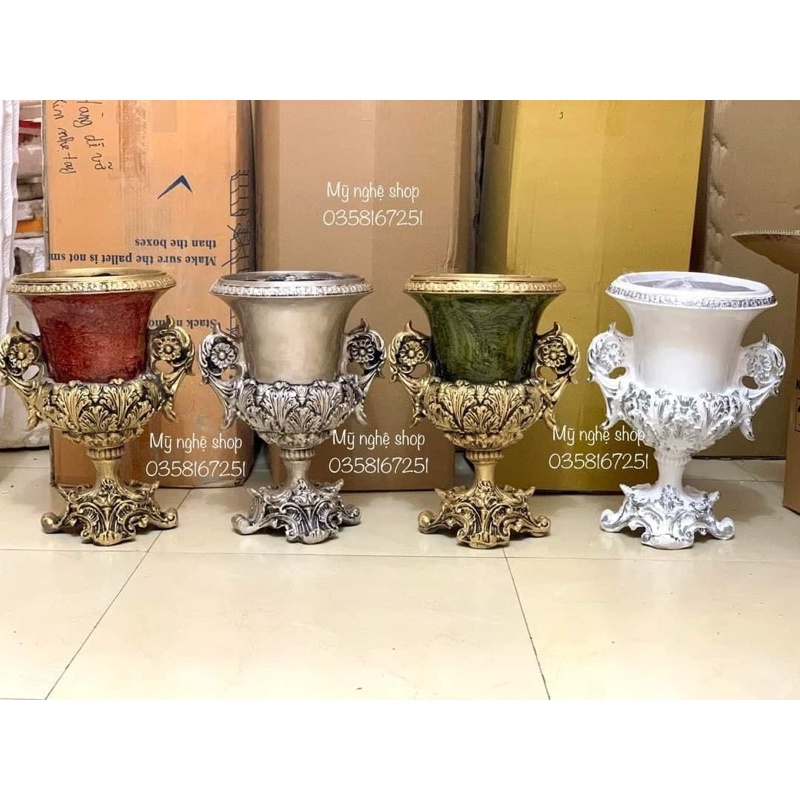 Bình hoa composite,Mỹ nghệ shop, decor, trang trí, quà tặng sinh nhật, tân gia, bình hoa giả, cao cấp mã cúp 9 bao vỡ