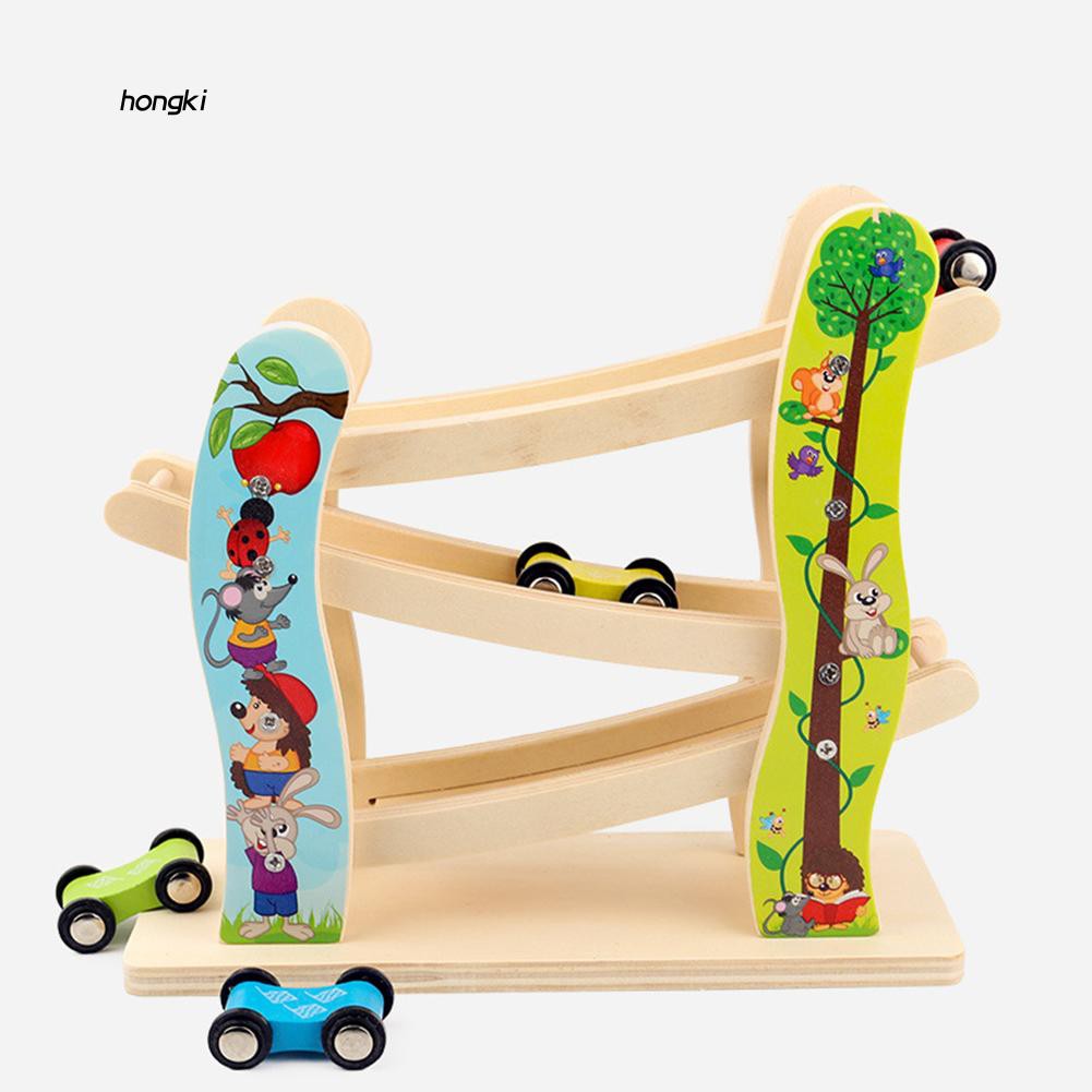 Mô hình đồ chơi lướt xe đua bằng gỗ tiện ích cho việc giáo dục trẻ em