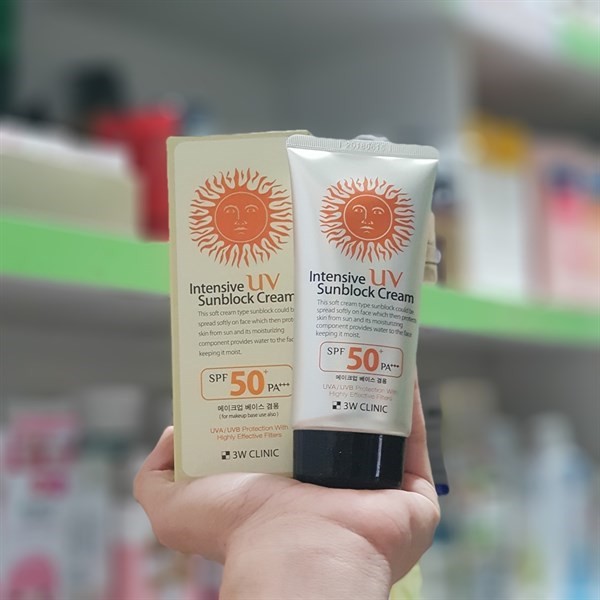 ( Auth ) Kem Chống Nắng 3W Clinic Intensive UV Sunblock Cream SPF 50 Pa+++ | BigBuy360 - bigbuy360.vn