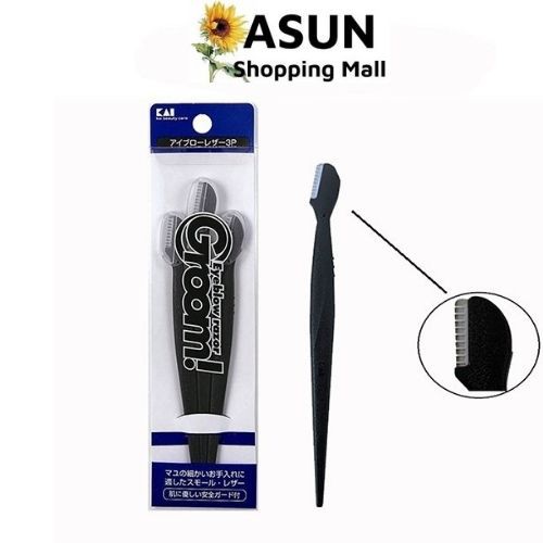 Bộ 3 Dao Tỉa Chân Mày Kai Eyebrow Razor Groom