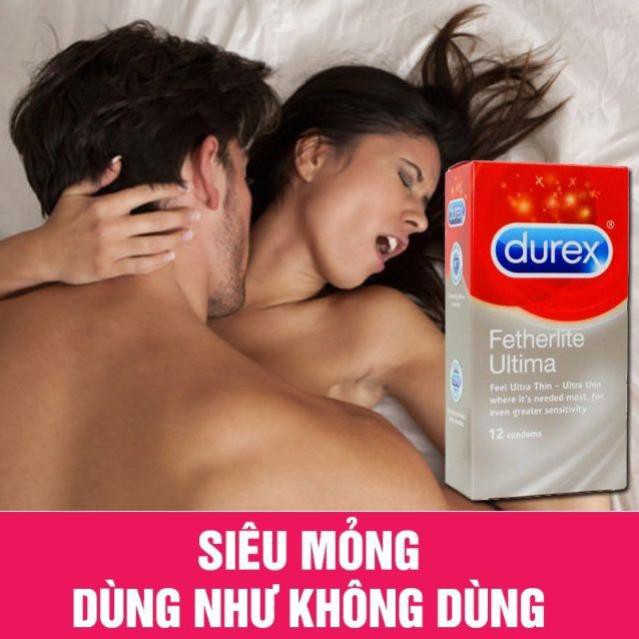 Giảm Giá [Bao đổi Trả] Bao Cao Su Durex Fetherlite Ultima 1 hộp 12 chiếc siêu mỏng [Chính hãng]