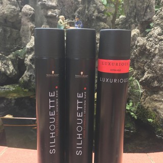Combo hai gôm xịt tóc silhouette 420ml chính hãng + gôm luxurius 420ml siêu giữ nếp