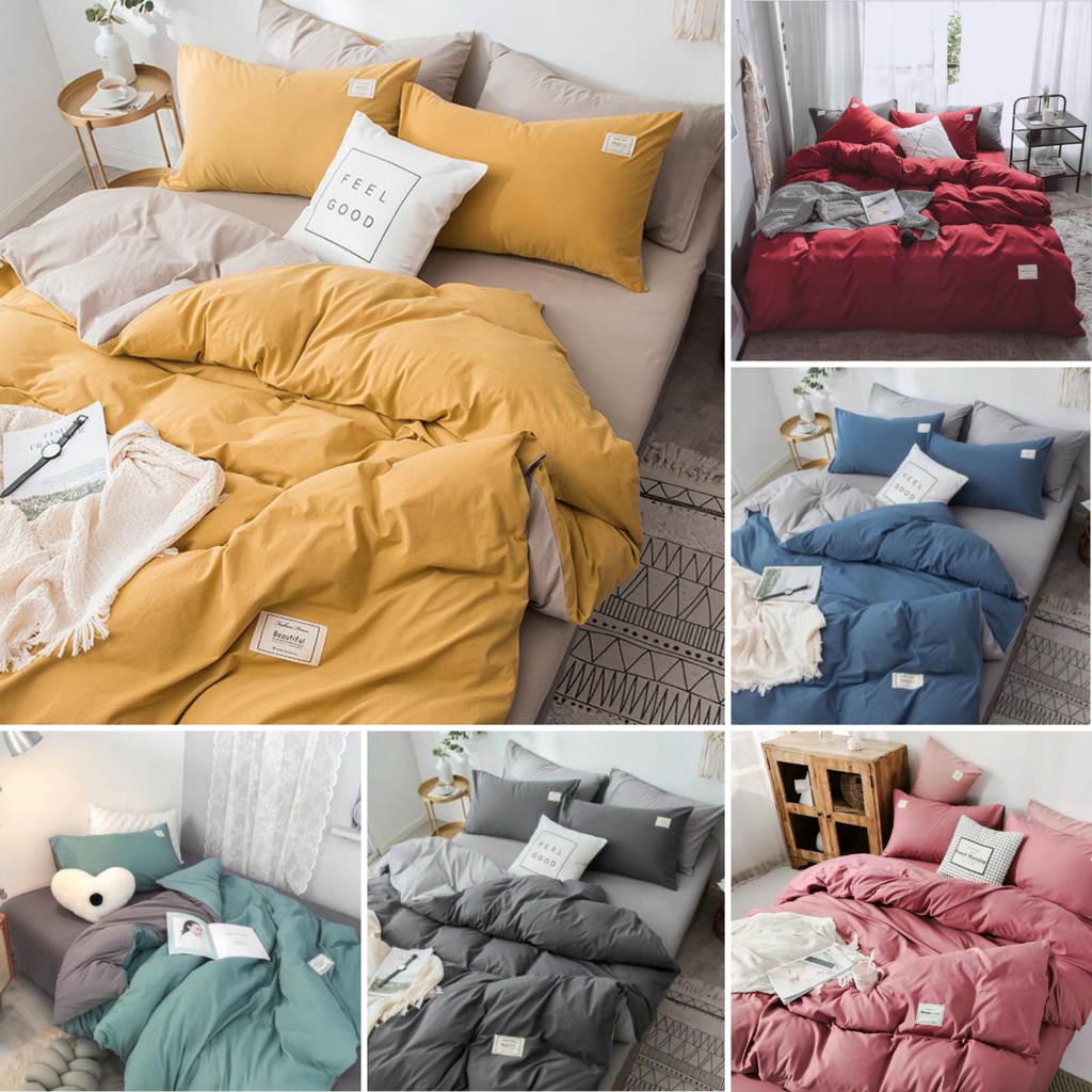 [Mã LIFE50KALL giảm 10% đơn 200K] Bộ chăn ga Cotton Tici Decor Bedding chăn ga nhập khẩu set 4 món đủ màu đủ size