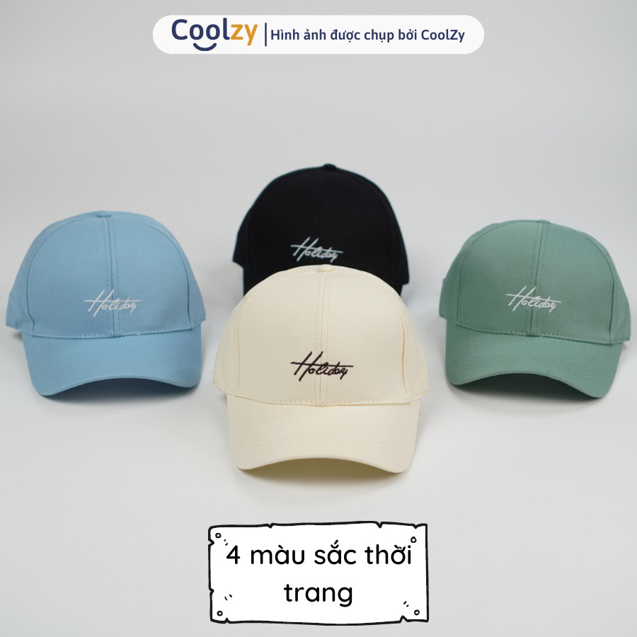 [Mã FAMARAL1 giảm 10K đơn 50K]Mũ lưỡi trai ❤️ Nón kết thêu hình chữ Holiday chất kaki cao cấp form unisex nam nữ N25