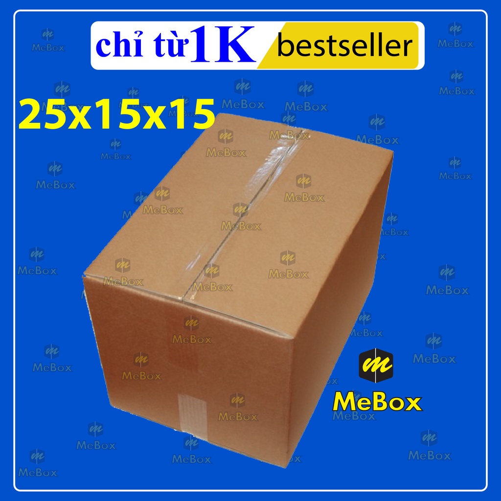 Thùng carton gói hàng 25x15x15 bộ 100 cái