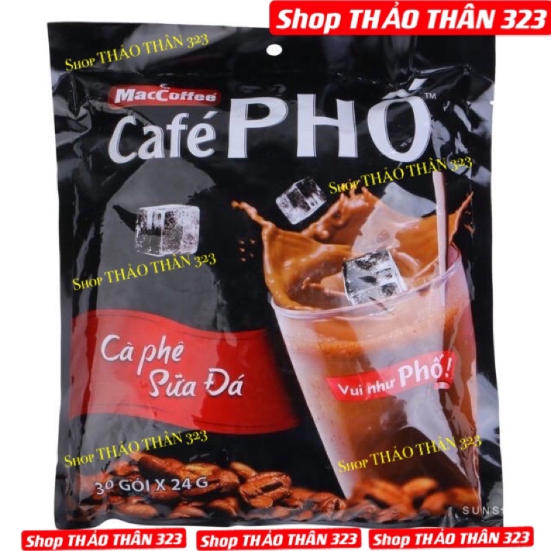 Date T10/2023- Cà phê PHỐ Sữa Đá 30gói x 24g