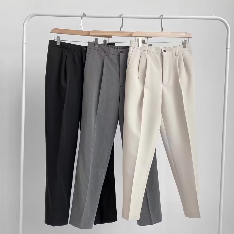 Quần Dài Ống Rộng Màu Trơn Thời Trang Nhật Bản Chất Lượng Cao Size M-3XL Cho Nam