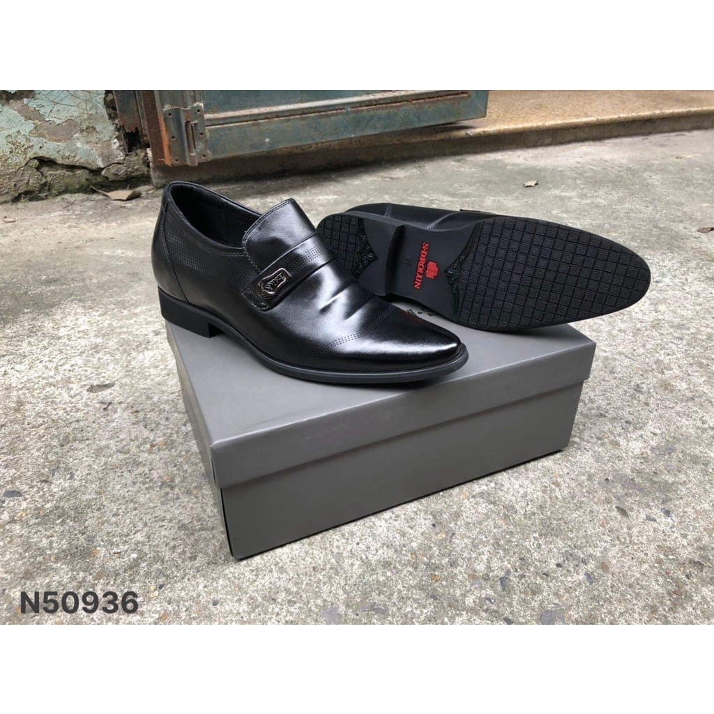 Giày tây SDROLUN ❤️FREESHIP❤️ Giày công sở nam Quảng Châu cao cấp dáng lười mũi nhọn chất liệu da nhẵn fullbox N50936