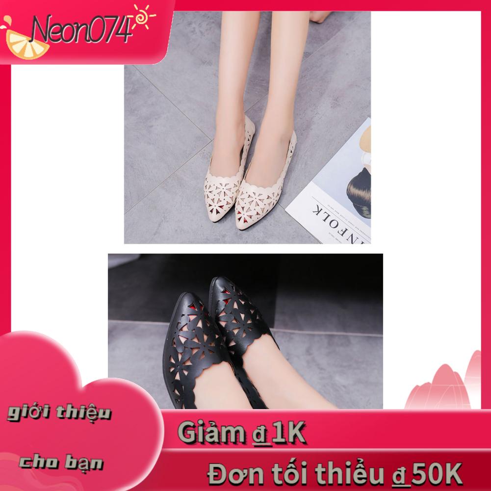 Giày phẳng Phụ nữ Thời trang Thanh lịch Giản dị Đơn giản chống Trượt trên cho Công sở Hẹn hò Tiệc - Neon074