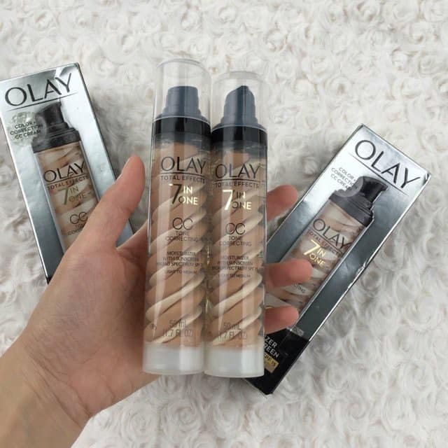 {nhắn shop} Kem nền Chống nắng Olay Total Effects Tone Correcting CC Cream SPF 15 50ml-hy