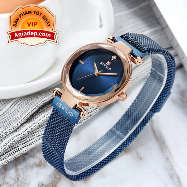 Đồng hồ thời trang nữ Reward - Đẹp long lanh - Hàng nhập khẩu xịn - Màu xanh ngọc lục bảo 3096L