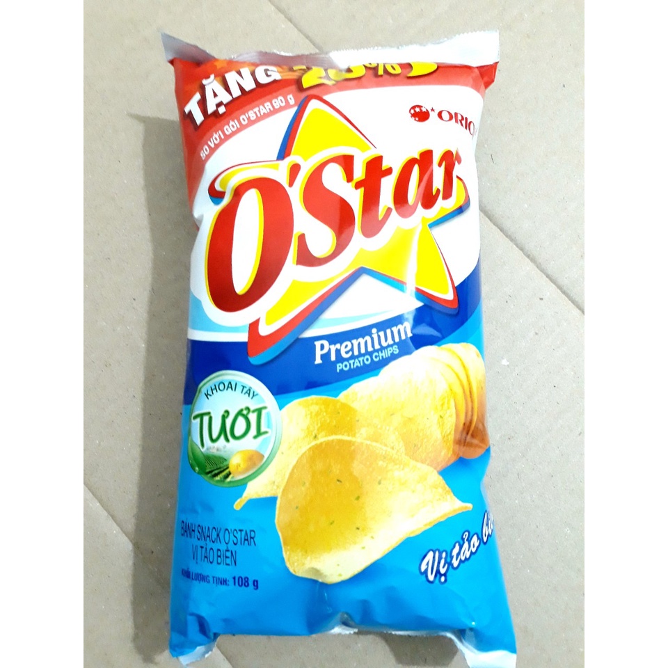 Bánh Snack O'Star Orion Vị Tảo Biển Gói 108g