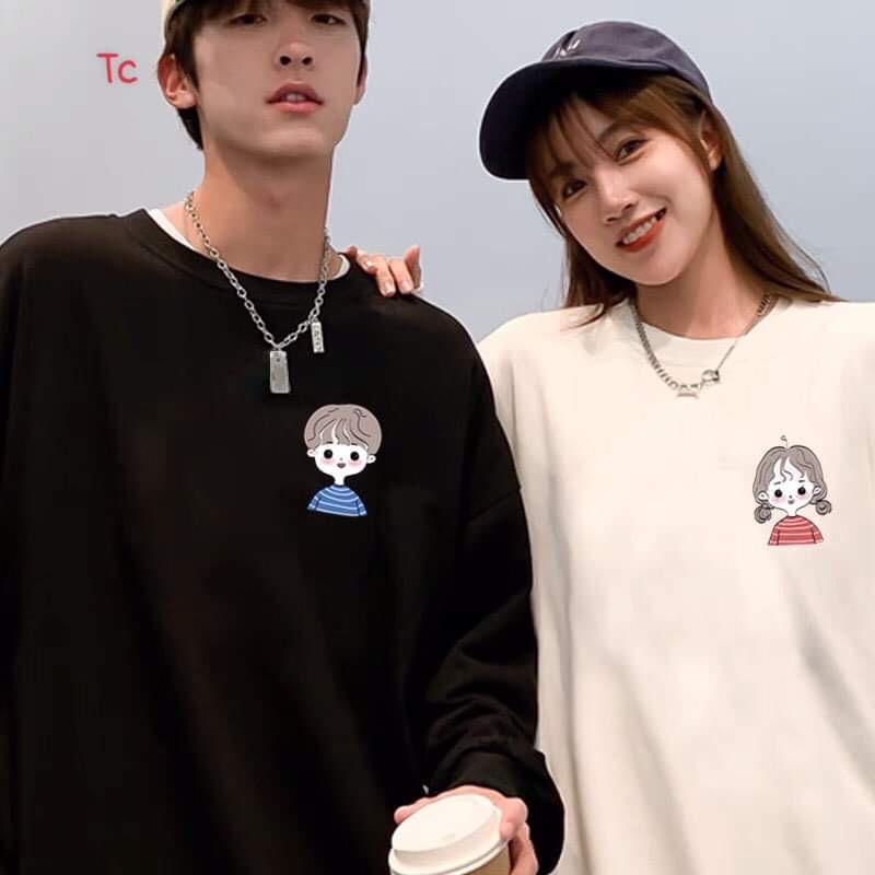 Áo nỉ bo cô bé cậu bé áo kẻ kute TC12