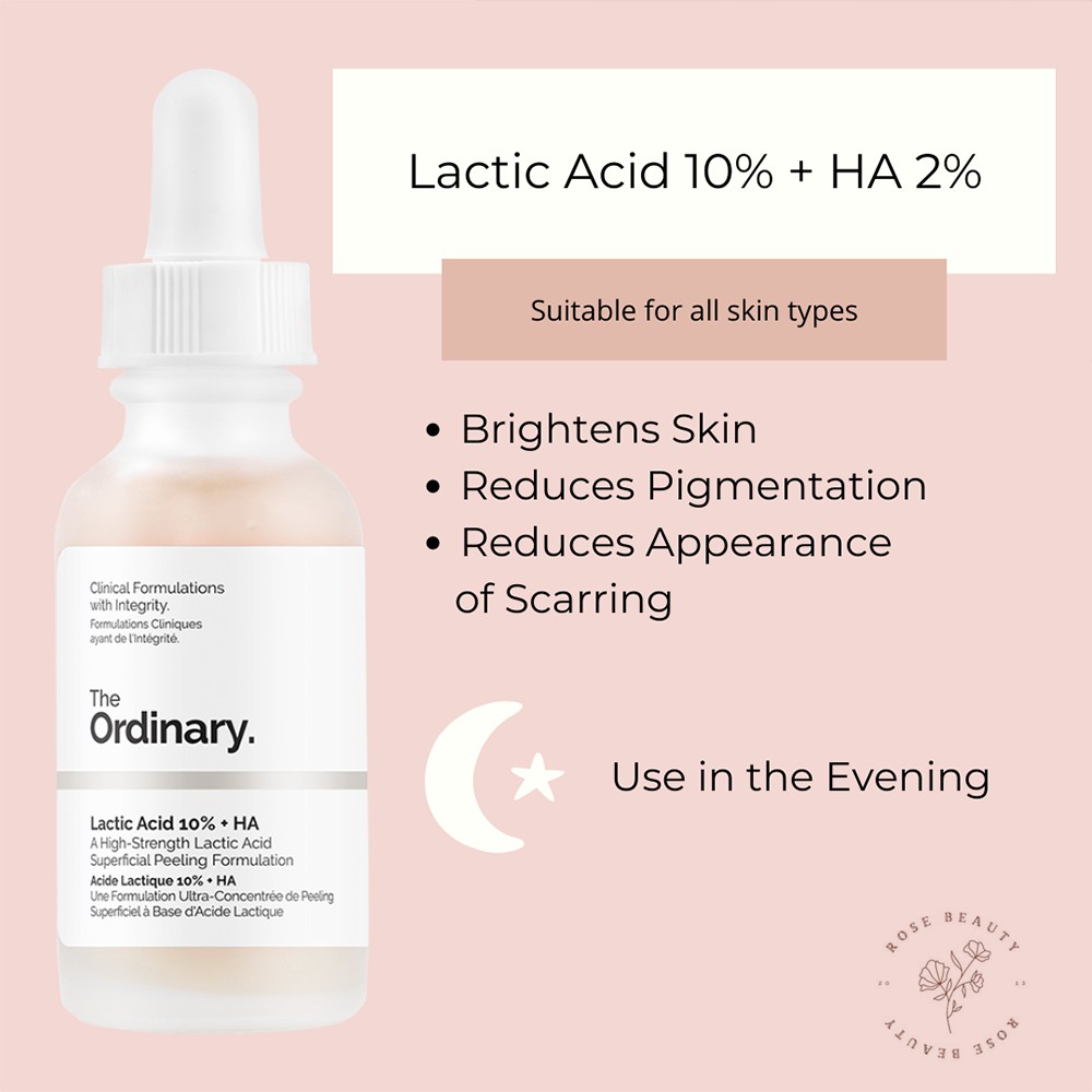 Serum The Ordinary Lactic Acid 5% - 10%+ HA tẩy tế bào chết 30ml