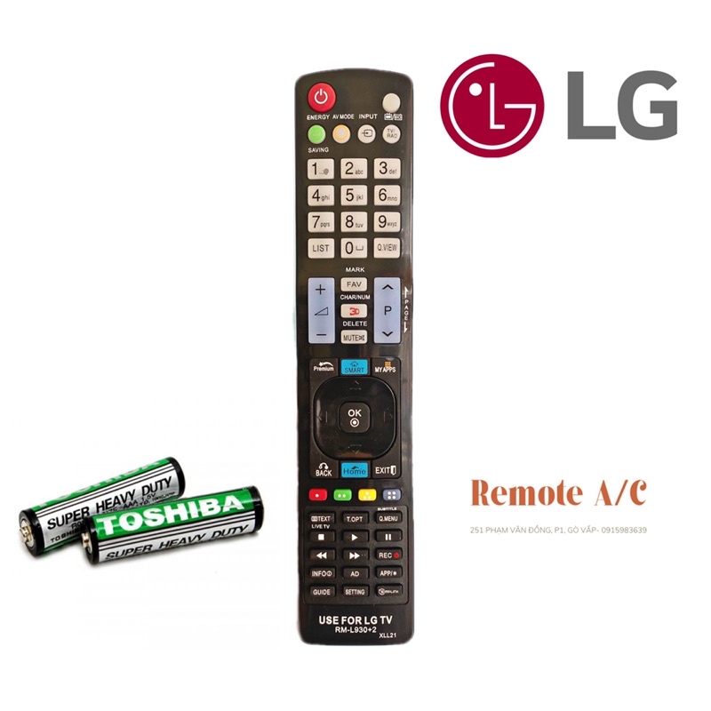 REMOTE TV LG 930+2 ( tặng pin )