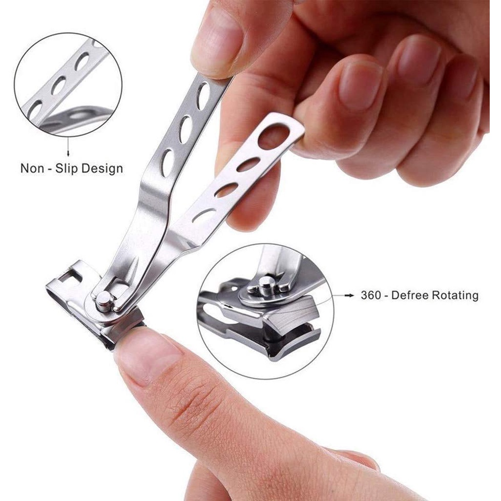 Kềm cắt móng tay, móng chân bằng thép không gỉ  xoay 360 độ