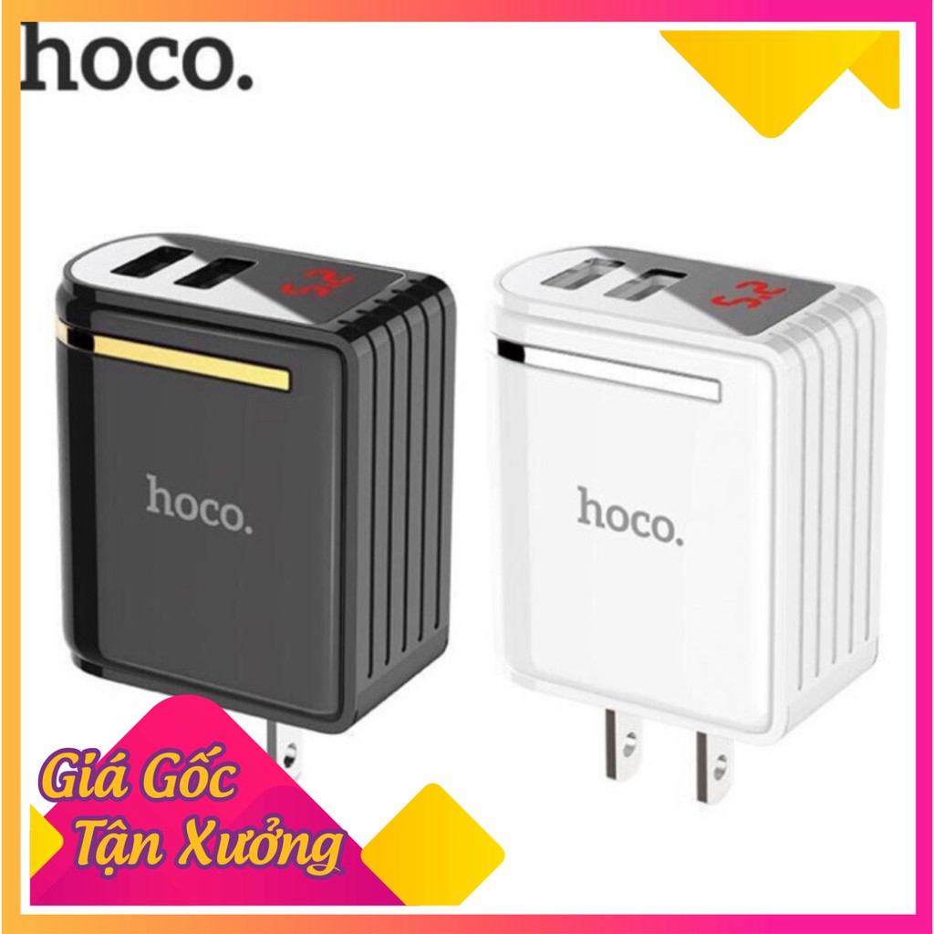 Củ sạc nhanh 2 cổng có đèn led Hoco C39 - hàng chính hãng