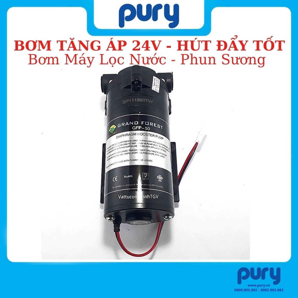 Máy bơm nước 24v - Bơm tăng áp 24v - dùng cho máy lọc nước - phun sương